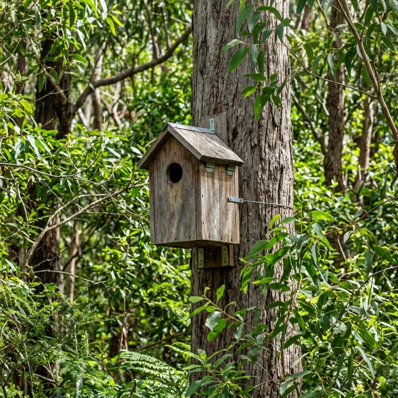Animal nesting box installed as a humane alternative to a Noble Park roof cavity