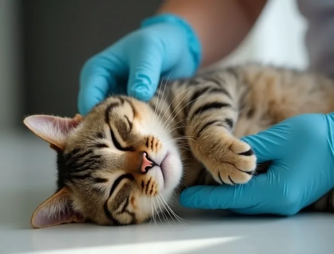Specialist carefully handling a deceased cat with dignity in Noble Park